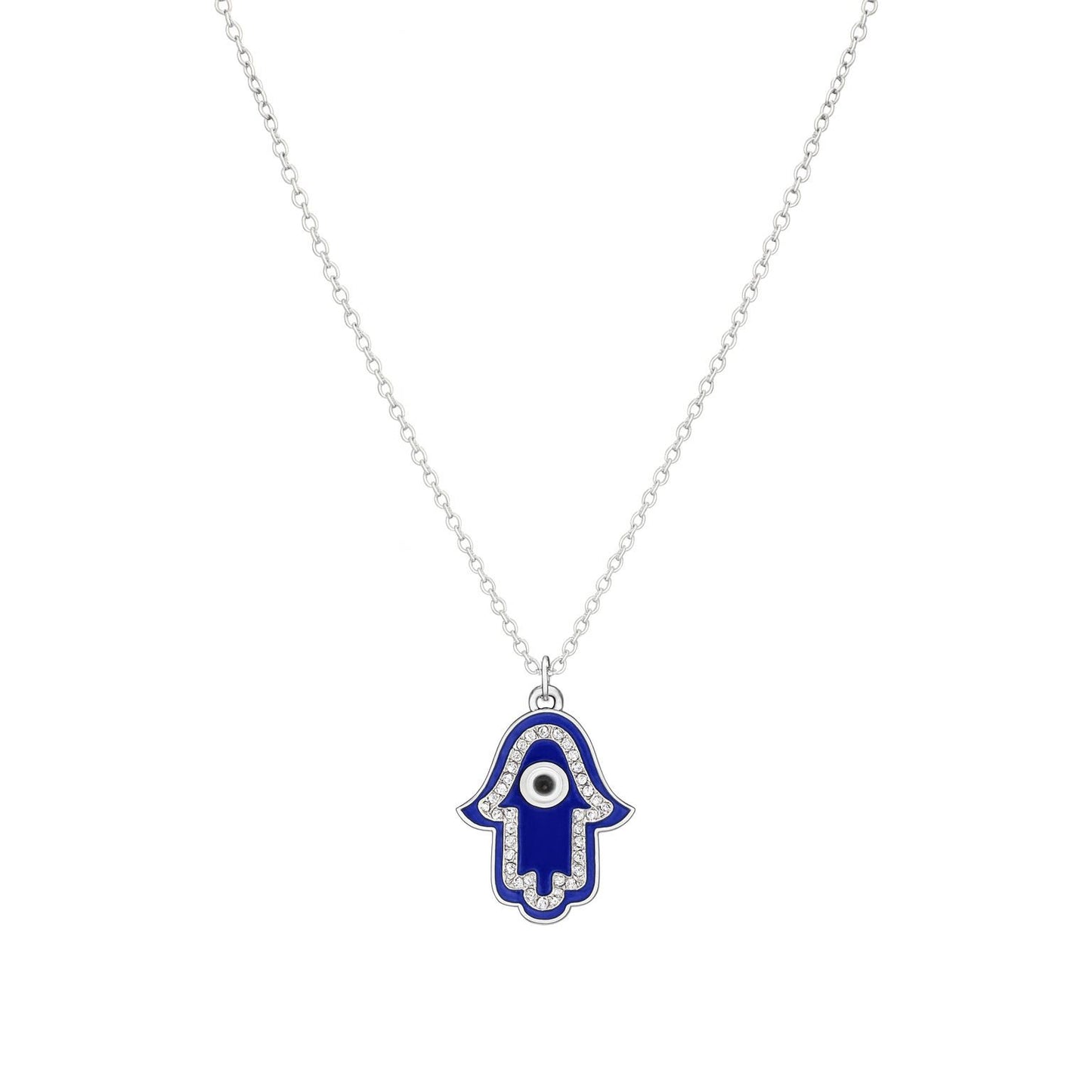 ✨ Premium Pure Silver 925 Hamsa Hand Pendant Necklace 🧿