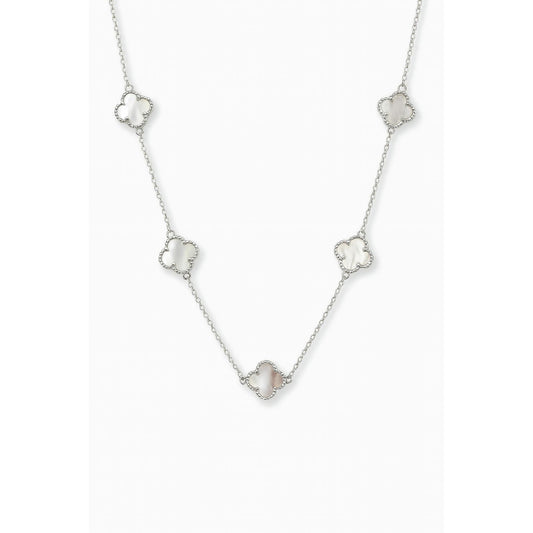 ✨ 5 Clover Necklace – Pure 925 Sterling Silver 🌸